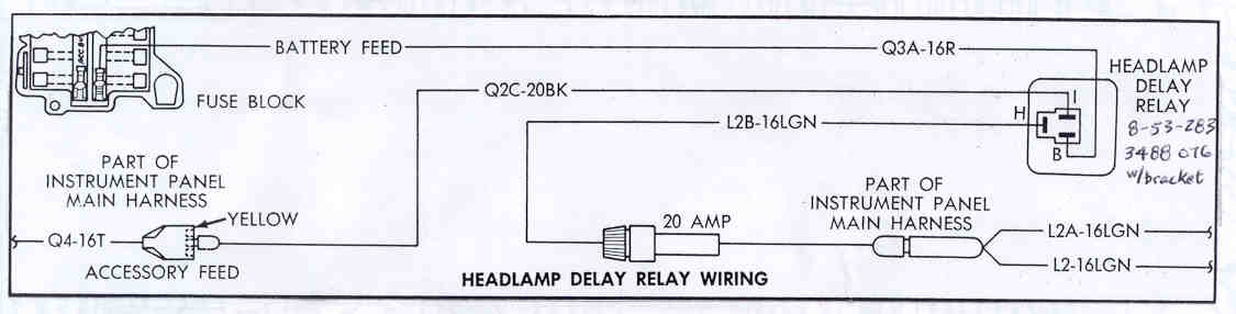 3879519, or 3488391 Relay & Bracket Headlamp Delay | 1971-1974 Dodge